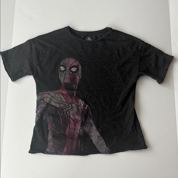 Disney Marvel Black Spider-Man Short Sleeve Tee Boy 7/8 - Picture 1 of 6